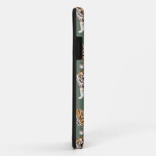 Modern tropische Waterverf tigers Wild Pattern Case-Mate iPhone Case (Achterkant/rechts)