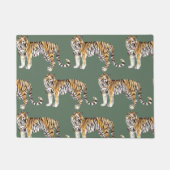 Modern tropische Waterverf tigers Wild Pattern Deurmat (Voorkant)
