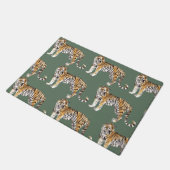 Modern tropische Waterverf tigers Wild Pattern Deurmat (Schuin)