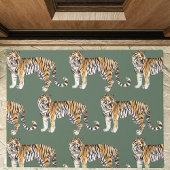 Modern tropische Waterverf tigers Wild Pattern Deurmat