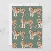 Modern tropische Waterverf tigers Wild Pattern Feestdagenkaart (Voorkant)