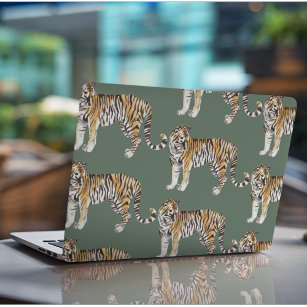 Modern tropische Waterverf tigers Wild Pattern HP Laptopsticker