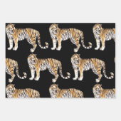 Modern tropische Waterverf tigers Wild Pattern Inpakpapier Vel (Voorkant 3)