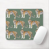 Modern tropische Waterverf tigers Wild Pattern Muismat (Met muis)