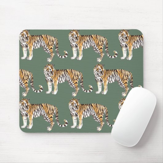 Modern tropische Waterverf tigers Wild Pattern Muismat (Met muis)