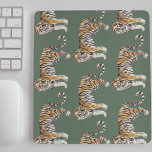 Modern tropische Waterverf tigers Wild Pattern Muismat<br><div class="desc">Modern tropische Waterverf tigers Wild Pattern</div>