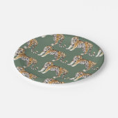 Modern tropische Waterverf tigers Wild Pattern Papieren Bordje (Gekanteld)