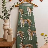 Modern tropische Waterverf tigers Wild Pattern Schort