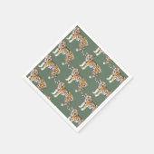 Modern tropische Waterverf tigers Wild Pattern Servet (Hoek)