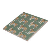 Modern tropische Waterverf tigers Wild Pattern Tegeltje (Zijkant)