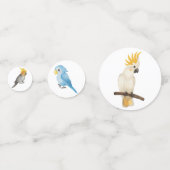 Modern Tropische Wilde Exotische Parrots Confetti (Achterkanten)