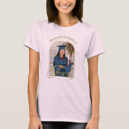 Modern Trots Moeder van Afstudeerder Custom Foto R T-shirt