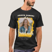 Modern Trots Ouder Afstuderen Foto Geel T-shirt (Voorkant)