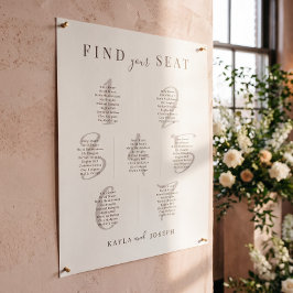 Modern Trouw 7 Tafel Stoelenindeling Bord Poster
