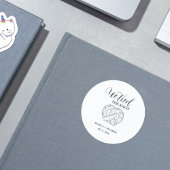 Modern trouw pretzel favor zak trouwfeest  ronde sticker