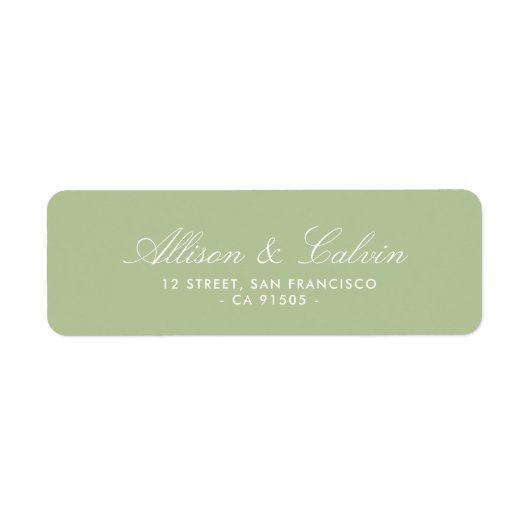 Modern trouwadreslabel etiket (Voorkant)