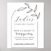 Modern trouwbadkamerbord poster (Voorkant)