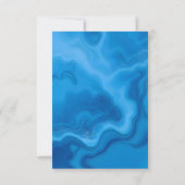 Modern trouwblauw kaart (Achterkant)