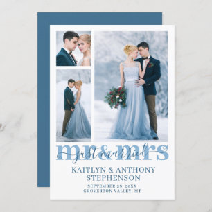 Modern trouwde net met de heer Mrs Custom Color We Aankondiging