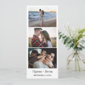 Modern Trouwfoto-automaat Strip Frame Save The Date (Staand voorkant)