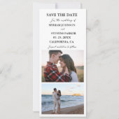 Modern Trouwfoto-automaat Strip Frame Save The Date (Achterkant)