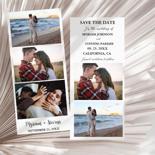 Modern Trouwfoto-automaat Strip Frame Save The Date