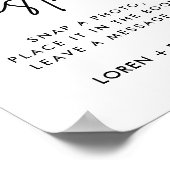 Modern trouwfoto gastensignatieboek poster (Hoek)