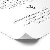Modern Trouwherdenkingbord Familieherinnering Poster (Hoek)