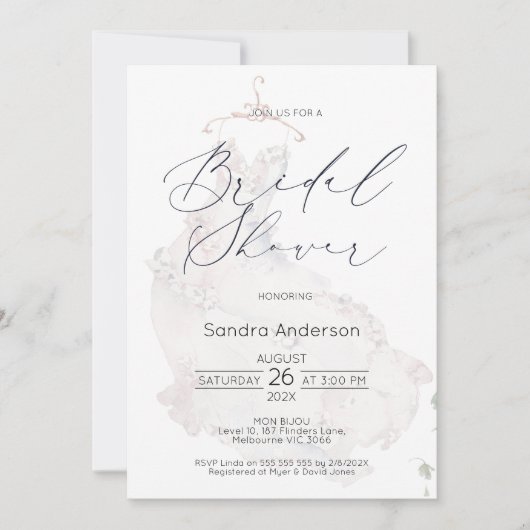 Modern trouwjurk Vrijgezellenfeest Kaart (Voorkant)