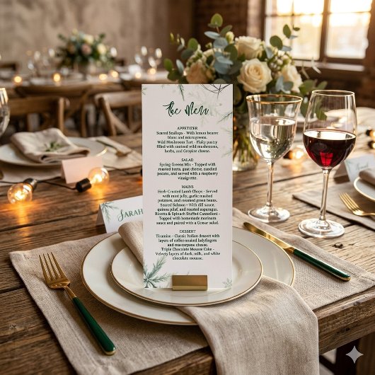 Modern Trouwmenu, Minimalistisch Menu, Elegant Menu