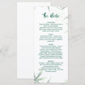 Modern Trouwmenu, Minimalistisch Menu, Elegant Menu (Voorkant / Achterkant)