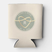 Modern Trouwmonogram Blikjeskoeler (Voorkant)