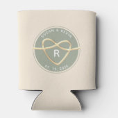 Modern Trouwmonogram Blikjeskoeler (Achterkant)