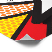 Modern Trouwstoelindeling in stripboekstijl Poster (Hoek)