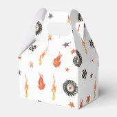 Modern Truck Racing Boys Verjaardag Waterverf Wit Bedankdoosjes (Achterkant)