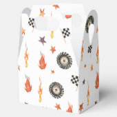 Modern Truck Racing Boys Verjaardag Waterverf Wit Bedankdoosjes (Geopend)