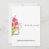 Modern Tulip Bouquet Announcement Aankondiging (Achterkant)