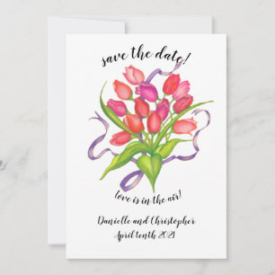 Modern Tulip Bouquet Announcement Aankondiging