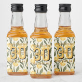 Modern Tulip Floral Her Birthday Likeurfles Etiket (Flessen)