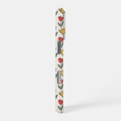 Modern Tulip Floral Pattern Soft Botanical Spring iPhone Hoesje (Rechterkant)