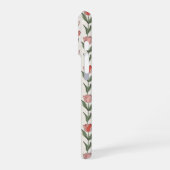 Modern Tulip Floral Pattern Soft Botanical Spring iPhone Hoesje (Linkerkant)