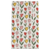 Modern Tulip Floral Pattern Soft Botanical Spring Klein Cadeauzakje (Voorkant)