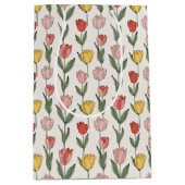 Modern Tulip Floral Pattern Soft Botanical Spring Medium Cadeauzakje (Voorkant)