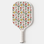 Modern Tulip Floral Pattern Soft Botanical Spring Pickleball Paddle (Achterkant)
