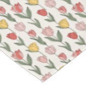 Modern Tulip Floral Pattern Soft Botanical Spring Tafelkleed (Gekanteld)