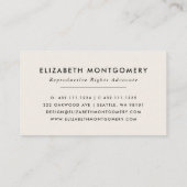 Modern Tulip Floral Pattern Soft Botanical Spring Visitekaartje (Achterkant)