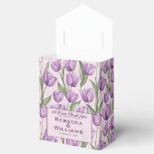 Modern Tulip Flower Greenery Wedding Favor Boxes Bedankdoosjes (Geopend)