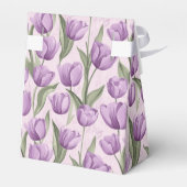 Modern Tulip Flower Greenery Wedding Favor Boxes Bedankdoosjes (Achterkant)