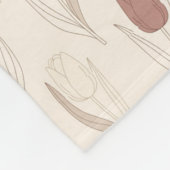 Modern Tulp Bloempatroon Fleece Deken (Hoek)