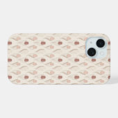Modern Tulp Bloempatroon iPhone 15 Case (Achterkant horizontaal)